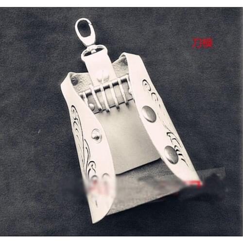 Leather craft template cutter key ring bag clothes design wallet knife mould leather hole punches tool set deri el aletleri