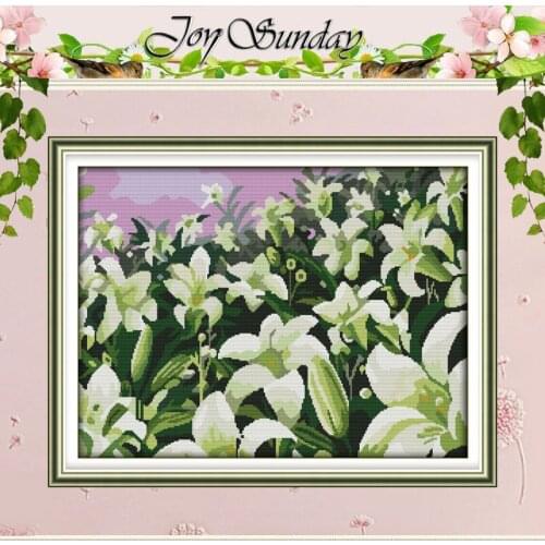 Lilies Patterns Counted Cross Stitch 11CT 14CT Cross Stitch Set Wholesale lower Cross-stitch Kit Embroidery Needlework