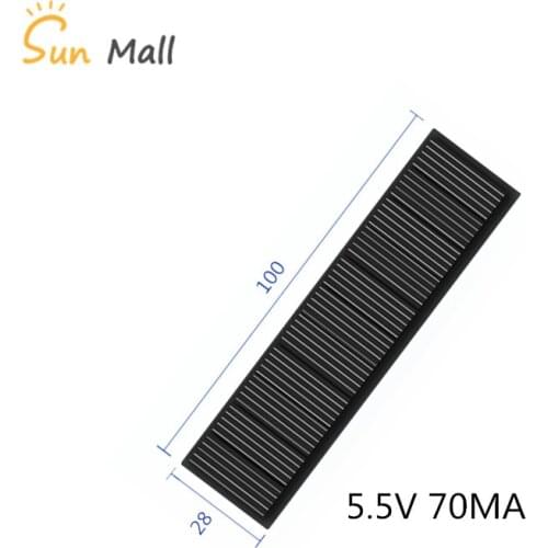 Mini Mono Solar Panel 5V 70MA for DIY Toy/Solar Lawn Light Sensor Lights/ Solar Flashlight 5.5V