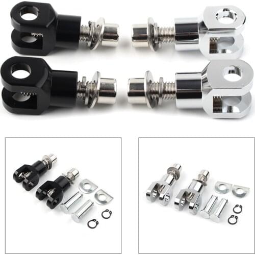 Motorcycle Rear Passenger Foot Pegs Pedal Bracket Kits for Harley Davidson Softail 2000-2020 Black/Chrome Aluminum Alloy