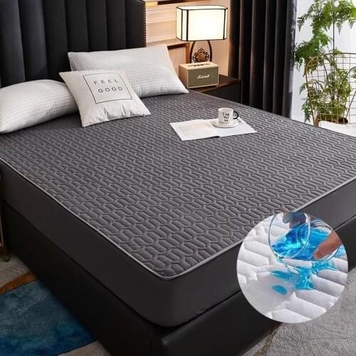 Bonenjoy Mattress Cover 180x200cm Waterproof Mattress Protector Single/Queen/King Size Bed Cover Quilted Bed Sheets with Elastic