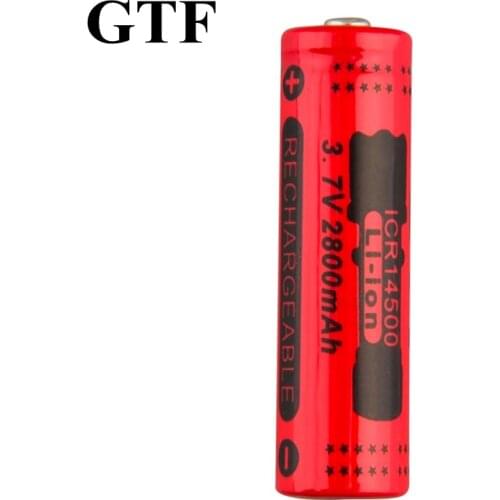 Rechargeable battery of lithon battery 14500 v gtf 2800 3.7 mah for the electric battery driven from the flashlight toy hoarder