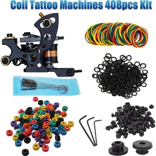 Complete Tattoo Kit Coil Tattoo Machine Set Professional 2 Tattoo Machine Kit for Beginner Tattoo Kit Supplies for Body Artist