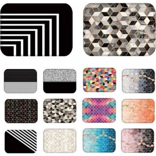 Geometric Pattern Anti-Slip Carpet Door mats doormats Outdoor Kitchen Bathroom Living room Floor Mat Rug