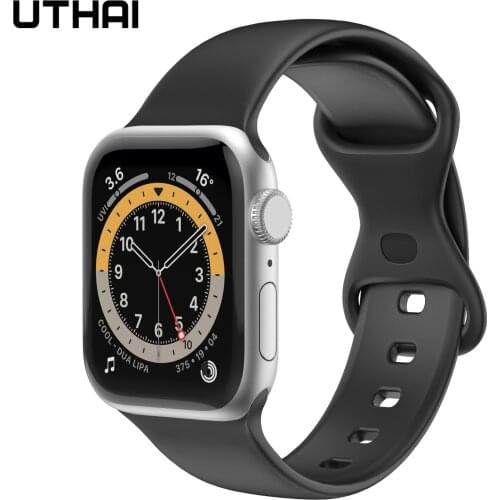 For Apple Watch Bracelet TPU Reverse Buckle Strap 38mm/40mm 42mm/44mm Strap Bracelets Suitable For Apple 1~6 SE Series UTHAI A59