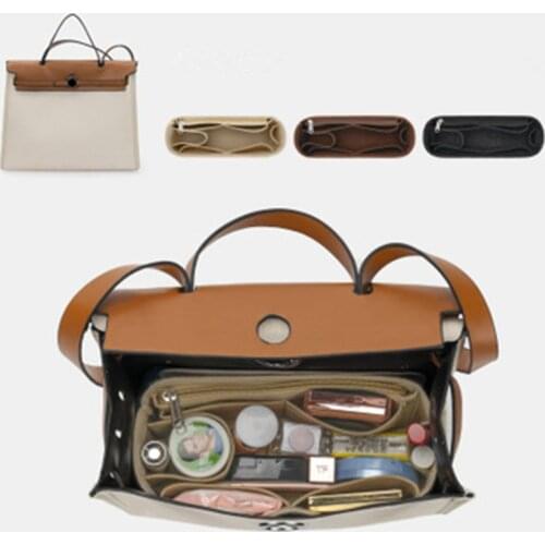 Fits For Herbag 31 39 Insert Bags Organizer Makeup Handbag Organize Travel Inner Purse Portable Cosmetic base shaper