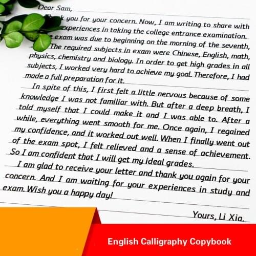 Writing Practice Copybook English Calligraphy Copybook for Adult Exercises Words Letters Calligraphy Practice Libros