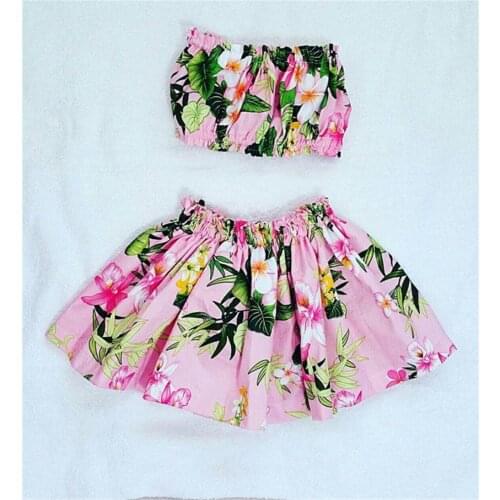 FOCUSNORM 0-3Y Summer Baby Girls Clothes Sets Flowers Printed Off Shoulder Strap Vest A-Line Skirts