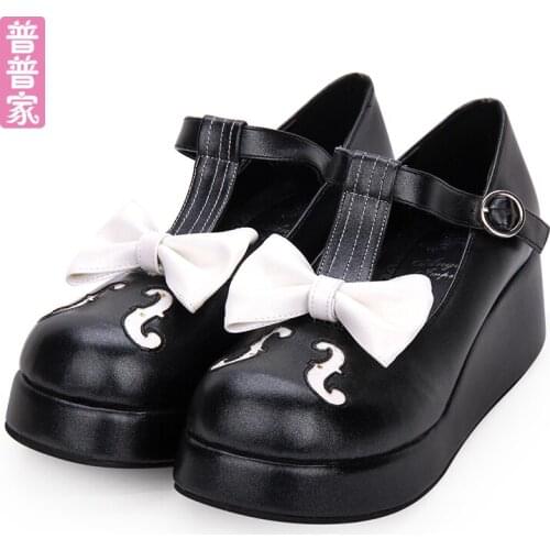 Princess sweet lolita shoes Autumn sweet soft sister shoes original high heel muffin thick bottom princess women pu8937