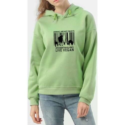 Vegan Hoodies for Teen Girls Korean Aesthetic Clothes Harajuku Hoodies Women Overside Loose Streetwear Warm Pullover Tops 2021