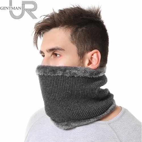 High Quality Unisex Neck Warmer Scarf Add Fur Lined Keep Warm Collar Fashion Scarf