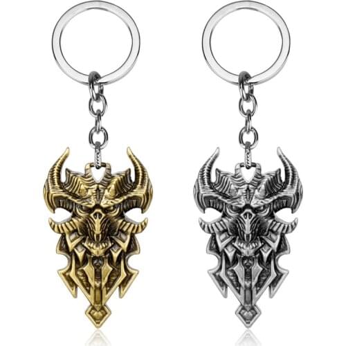 MQCHUN Jewelry 3D Diablo III Keychain Llaveros Metal Key Holder Keyring Vintage Game Men Car Keyring Christmas Gift for Men-50
