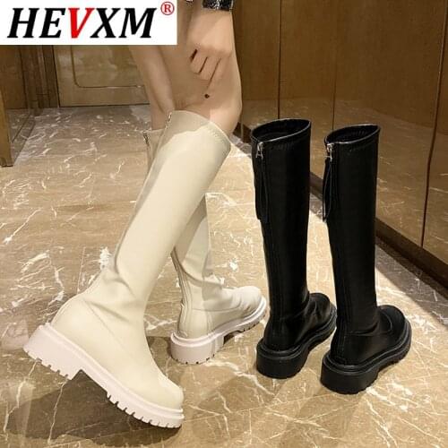 HEVXM Womens Rubber Boots Boots-women Shoes Woman Winter Shoes Low Heels booties Round Toe Rain 2020 Mid Calf Autumn