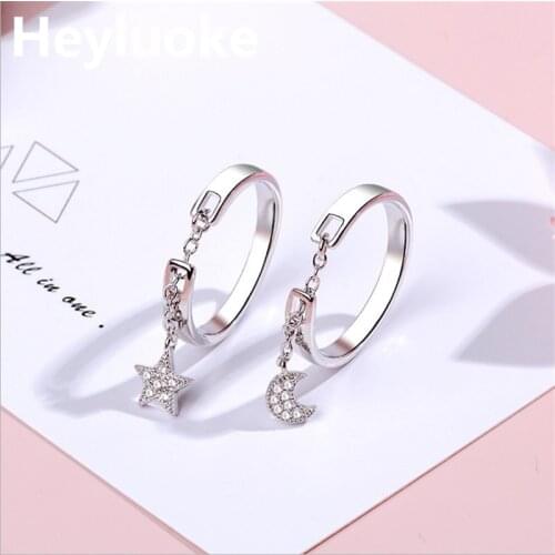 2019 Top Fashion Anel Masculino Rings 2 Styles Star 100% Real Tassel Adjustable Cz Finger Ring Women Jewelry