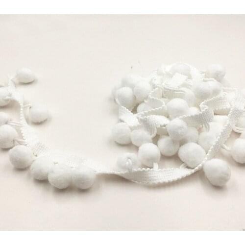10Yard/lot 15mm Tassel Ball Fringe Ribbon DIY Material Apparel Sewing Accessories Pompom Trim Pom Pom Decoration