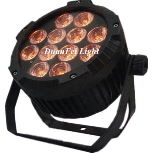 2pcs IP65 dmx par 12x18w 6in1 flat par led rgbwa uv outdoor waterproof led slim par for wedding party