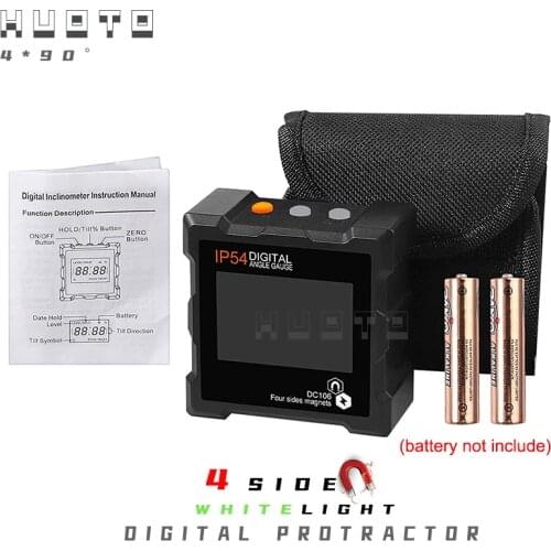4 Sides Magnets 360 Degree Digital Protractor Inclinometer Electronic Level Box Angle Magnetic