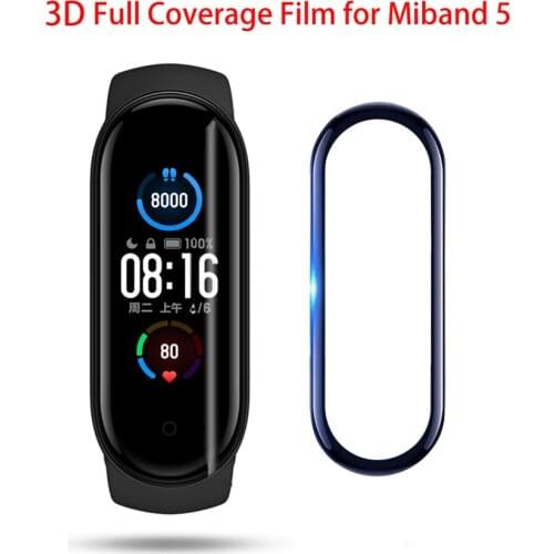 4D Screen Protector for Xiaomi mi band 5 film strap Mi band 5 Smart Watch Miband 5 Full Soft Protective Glass miband 5 Film
