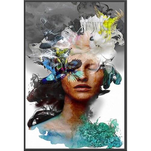 5d diamond Embroidery bead,fantasy cloud,woman Diamond Painting full Square Mosaic Cross Stitch girl/lady Picture Of Rhinestones