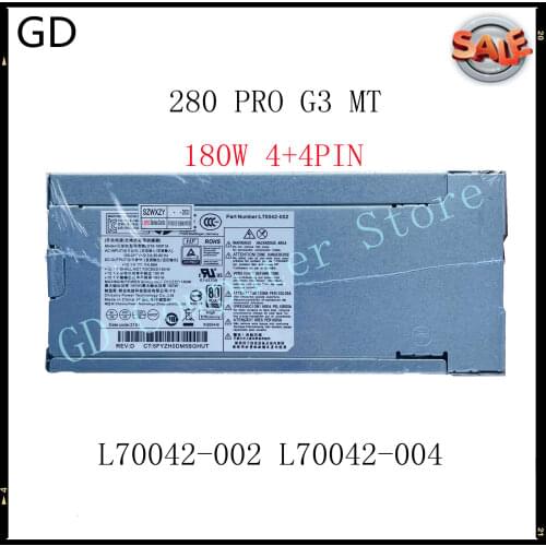 GD Original For HP 280 PRO G3 MT 180W Power Supply L70042-002 L70042-004 PCK017 D19-180P1A Full Tested Fast Shipping