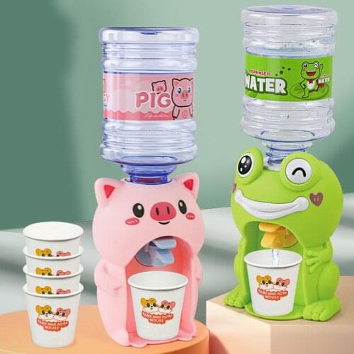 Kids Water Dispenser Cartoon Pig Frog Drink Water Fountain Water Cooler Juice Milk Drinking Machine Juice Dispenser for Children