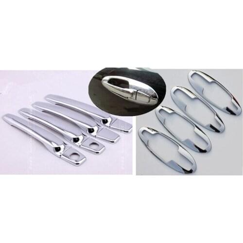 For Hyundai Sonata 2002 2003 2004 2005 New Chrome Car Door Handle + Cup Bowl Cover Trim With Two Keyholes Free Shipping