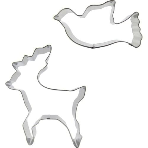 Homing pigeon,Giant deer shaped 2 piece biscuit cutting molds, baking tools, cake decorating soft candy tools