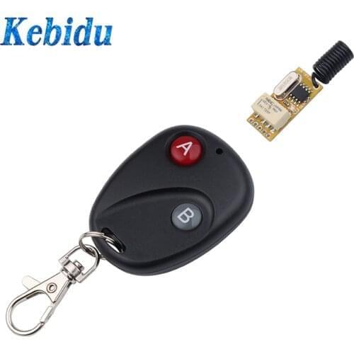 Kebidu 433Mhz Two-button remote Wireless Switch Adjustable Micro Receiver Relay Power Remote Control LED Lamp Controller