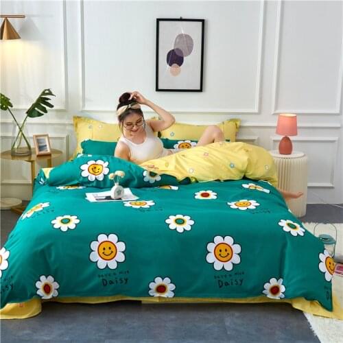 Kuup 4 Piece Set Women Polyester Soft King Bedding Set Luxury Duvet Cover Sets Baby Bed Queen King Size Comforter Sets Sheets
