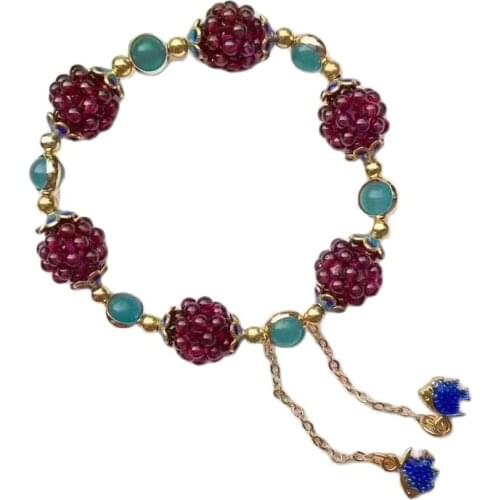 Hot Sale High Quality Natural Garnet Bracelet Fashion Women Crystal Quartz Healing Jewelry Gifts