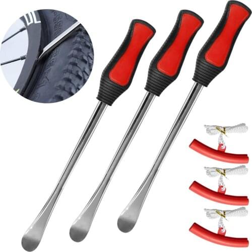 Tire Lever Set Weatherproof Rust-proof Tyre Repair Tool Kit Bicycle Motorcycle Tire Tyre Steel Levers Set Patches Repair Tools