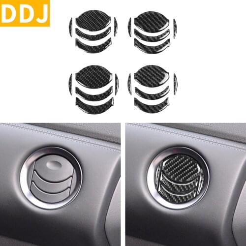 For Nissan GTR R35 2008-2016 Carbon Center Air Vent Sticker Both Side AC Grid Outlet Frame Cover Trim Decoration Set Car Styling