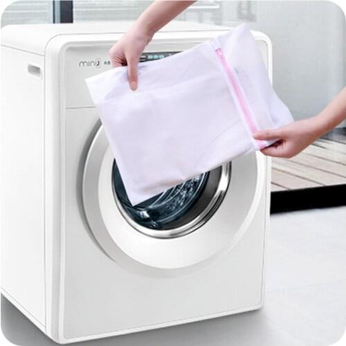 New Zippered Net Mesh Laundry Wash Bags for Delicates Lingerie Underwear Clothes (Random Color)