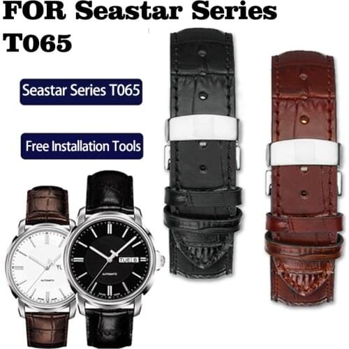 Genuine Leather Watch Straps For Tissot 1853 T065430A Genuine leather Watch Band Nato Leather Strap T065 Watchbands 19mm