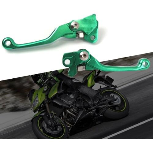 Motorcycle Brake Clutch Levers For KAWASAKI KXF250 2005-2012 2006 2007 CNC Aluminium KXF450 KFX-450 2008 2009 2010 2011 Green