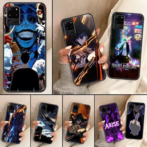 Solo Leveling Phone case For Samsung Galaxy Note 4 8 9 10 20 S8 S9 S10 S10E S20 Plus UITRA Ultra black silicone cover painting