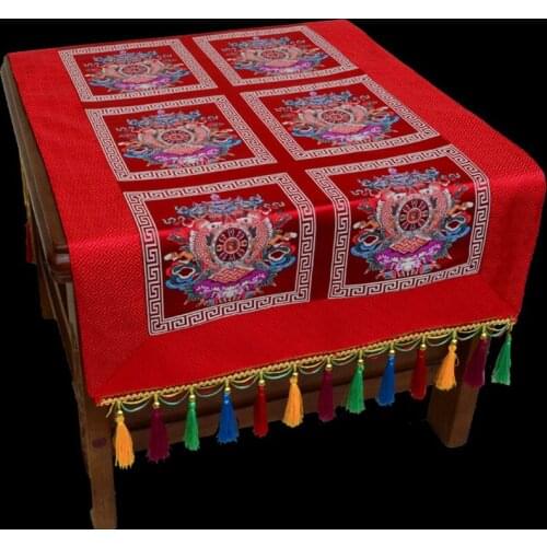 Tibetan style Ethnic Small Table Cloth Vintage Rectangular Dining Table Coffee Table cloth Buddha Hall Decorative Tablecloth