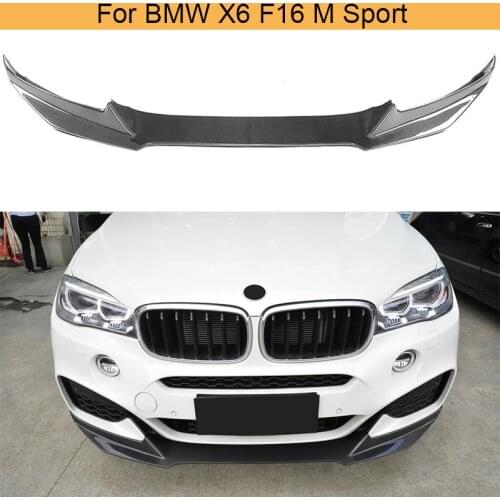 Carbon Fiber Front Bumper Lip Spoiler Chin Protector for BMW X6 F16 M Sport M Tech Bumper 4-Door 2015 2016 2017 2018 Year