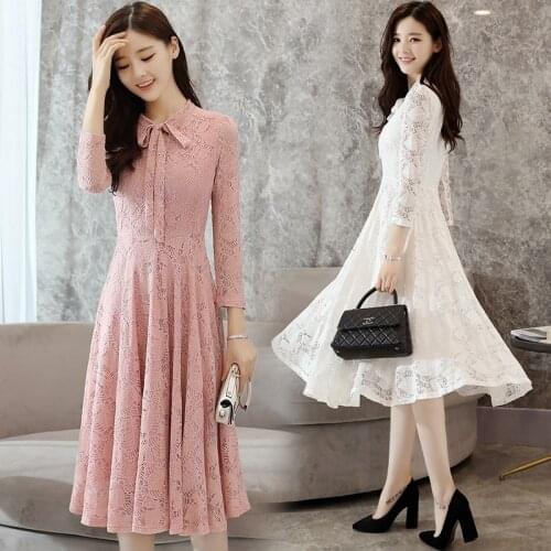 Spring Pregnancy Dress Lace Maternity Clothes Long Sleeve Pregnancy Clothes Big Low Hem Long Patchwork Maternity Dresses