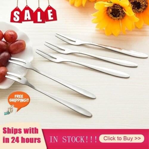 10/5/1 Pieces Stainless Steel West Tableware Fruit Fork Sign Small Fork Cake Dessert Fruit Fork Kitchen Accessory Dinner set