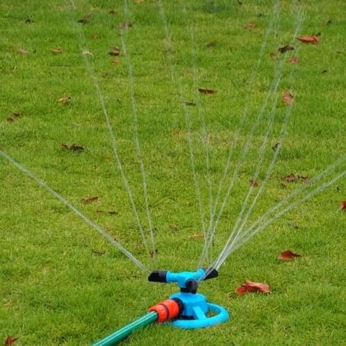 Water Sprinkler Three Arm Garden Watering The Lawn 3 Nozzle Water Sprinkler 360 Degree Automatic Rotating Garden Watering System