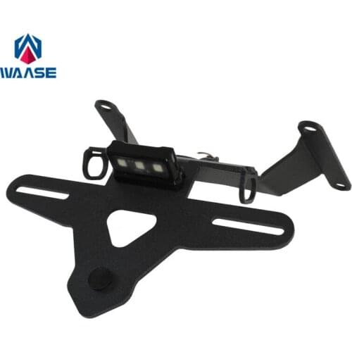 Waase For Honda CB650R CBR650R CB CBR 650R 2019 2020 Fender Registration Bracket License Plate Holder Frame with LED light