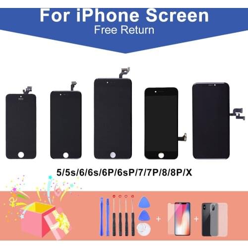 Elekworld Grade A+ For iPhone X XS XR 8/7/6s/6 Plus LCD Display Touch Screen Digitizer Assembly Replacement Parts For iphone 5
