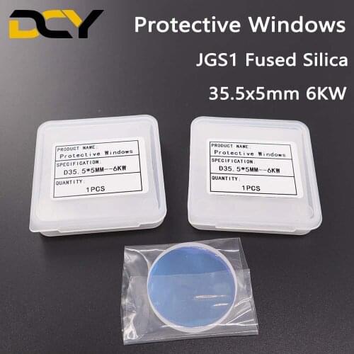 10pcs/lot Fiber Laser Protective Windows Glass 35.5*5mm 6000W For 10045746/968752 Highyag/Nukon Fiber Laser Cutting Machine