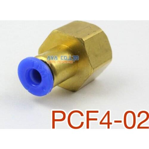 10 Pieces Tube OD 4mm x 1/4" BSPT Female Straight Pneumatic Connector Push In To Connect Fitting
