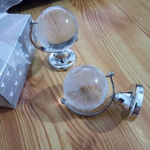 100 pcs Glass Plastic Transparent World Globe Crystal Glass Clear Desk Decor Wedding Favor Tellurion Ornaments Gifts