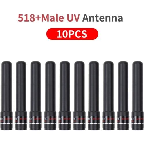 10x HH-S518+ Dual-Band Short Antenna SMA-Male Vertex/Yaesu VX-7R VX-6R VX-150 VX-160 Radio Antenna