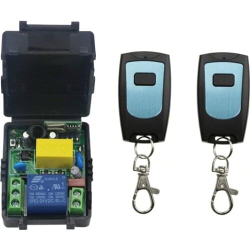 2016 new products 220 v 1 ch wireless remote control switch 1*receiver +2* transmitter relay remote controller