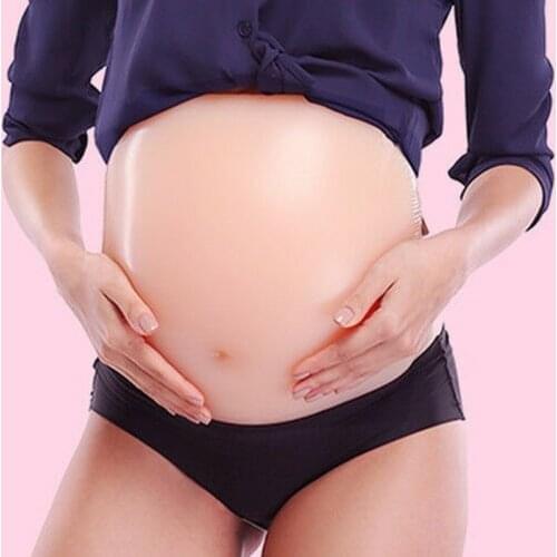 2020 Soft Silicone Belly Tummy Silicone Fake Belly Artificial Fake Pregnancy Baby Tummy Pregnant Bump 2-10 Months For Actors New