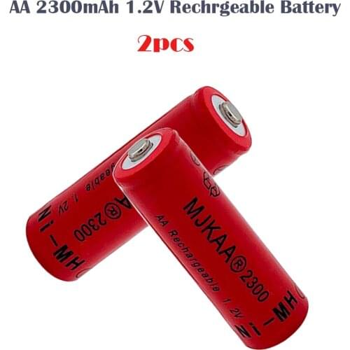 AA 2/4/6/8PCS AA 1.2V 2300mAh NI-MH Batteries 2A 100% High Quality Neutral Rechargeable Battery For Cameras Toys Pre-Charged
